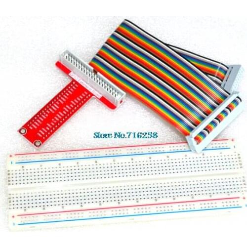 Raspberry Pi 3&Raspberry Pi 2 Model B GPIO adapter plate gold plug-in version+MB-102 830 points Breadboard +GPIO cable kit