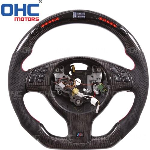 LED Display Steering Wheel compatible for BMW E46 3 Series LED Racing Steering Wheel