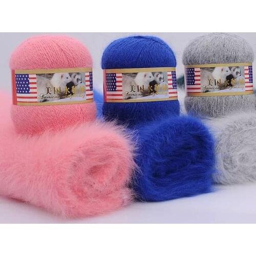 3pcs 210g Long Plush Soft Mink Cashmere Wool Yarn Anti-pilling Hand-Knitting Thread Cardigan Luxury Crochet Scarf Fine Quality