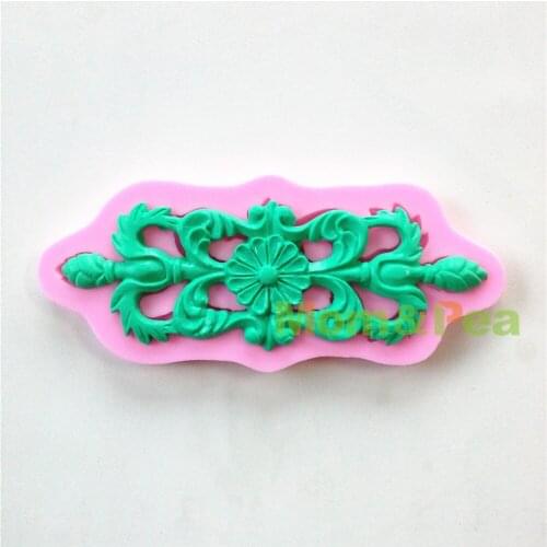 Mom&Pea 0593 Free Shipping Flower Deco Shaped Silicone Mold Cake Decoration Fondant Cake 3D Mold