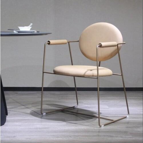 Cafe chair hotel chair stainless steel dining chair with armrest dining table and chair