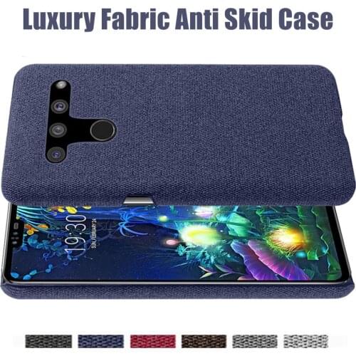Cloth Texture Fit Cover On The For LG V50 G8 G7 ThinQ Coque Luxury Febric Antiskid Phone Case For LG V30 G6 V50thinq Capa Funda