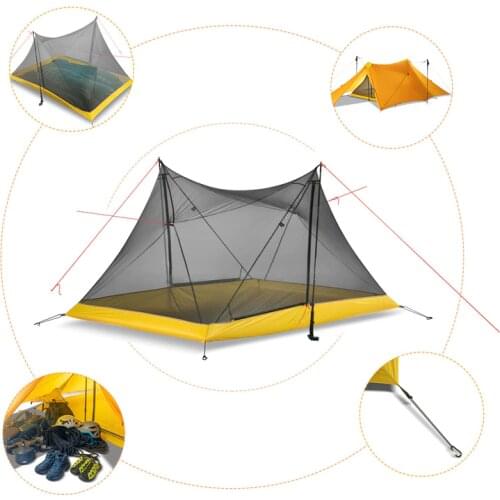 Ultra Light Inner Mesh Tent Outdoor Camping Tent Backpacking Tents Camping Hiking Inner Tent Four Corners 3 Persons 3 Seasons