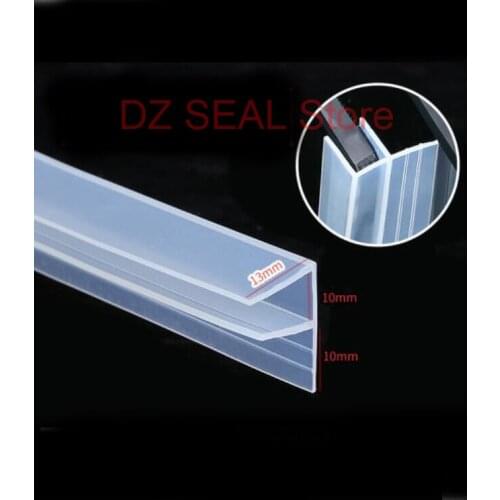 3 meters F shape silicone rubber bath shower screen door glass seal strip weatherstrip for 10mm glass
