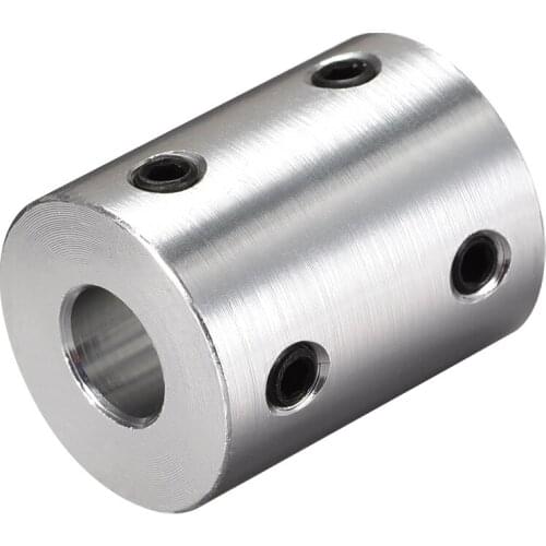 Uxcell Rigid Coupling 25mm Long 20mm Diameter Aluminum Alloy Shaft Coupler Connector Silver 2pcs