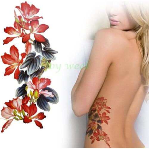 Waterproof Temporary Tattoo Sticker China flower tattoo sexy womens body art tatto stickers flash tatoo fake tattoos for girl
