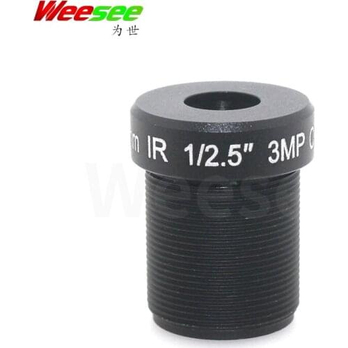 WS 3MP IR 6mm lens Fixed Iris M12 MTV IR Board CCTV Lens for Security IP Camera lens