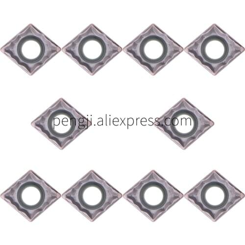 10pcs Carbide Turning Insert CCMT21.51 Lathe Tool Insert CCMT060204-HMP PC9030 is Suitable for Processing Stainless Steel