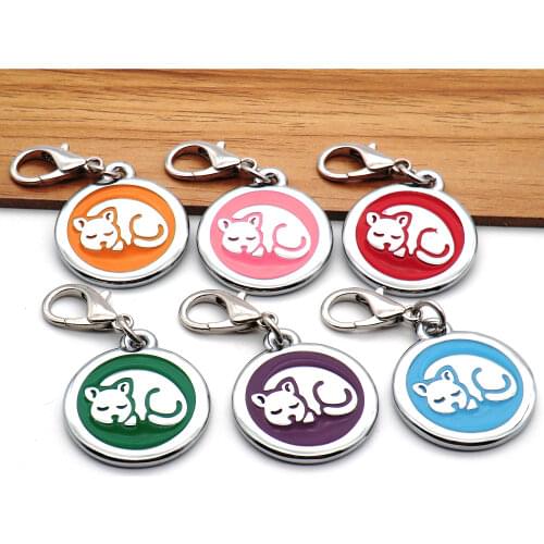 20Pcs Pet Id Tags DIY Personalized Dogs Id Tag Cat Pet Tag Engraving Name and Telphone Number and Pet Supplies