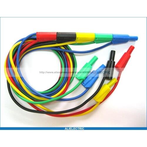25 Pcs Safety Protection Banana Plug Silicone Cable High Voltage 5 Colors
