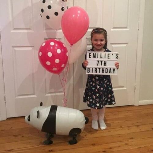 6pcs/set Walking Panda Balloon Baby Shower pink latex Ballon Toys Party/Birthday/Wedding Decorations Festive globos Supplies