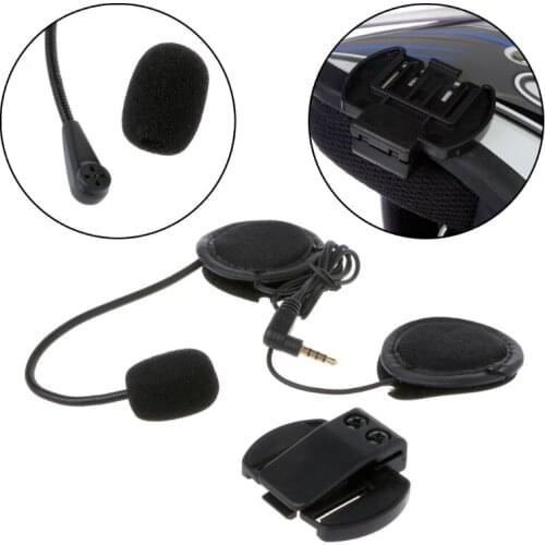 Free delivery Motorcycle Earphone Speaker Intercom Accessories 3.5mm Jack Plug &Clip For V4 V6