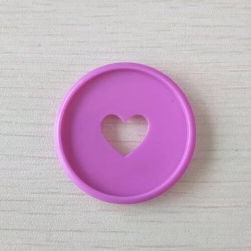 6pcs Heart Notebook Mushroom Hole Button Notepad Plastic Loose leaf Coil 360 Degree Foldable Disc Buckle Office Supplies