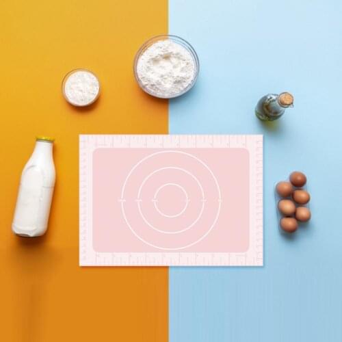Dough Mat Elastic Heat-resistant Silicone Non-stick Easy to Clean Kneading Mat for Kitchen