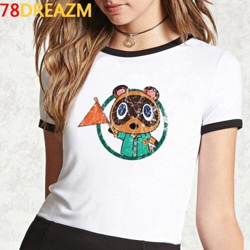 New Game Animal Crossing New Horizons T Shirt Women Kawaii Summer Tops Cartoon Animal Graphic Tees Harajuku Funny T-shirt Female