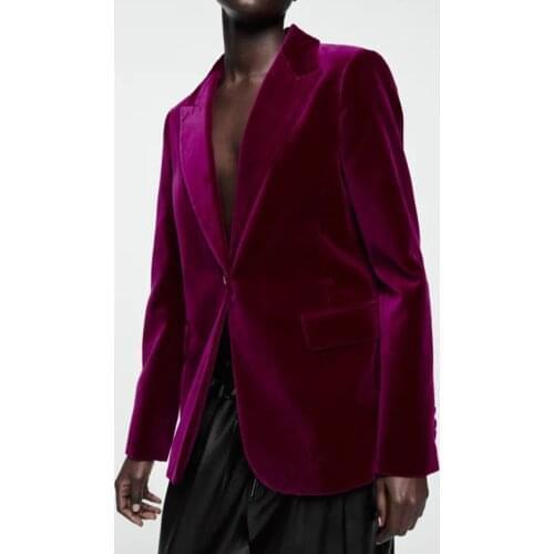 JUN WU Women's Velvet Trouser Suits