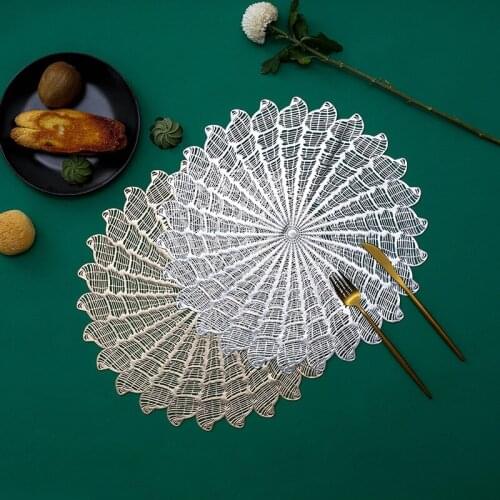 Hot PVC Hollow Insulation Coaster Pads Table Mat Heat Resistant Anti-scalding Insulation Pads Kitchen Dining Table Mats