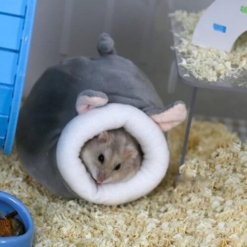 Pet Small Animal Cotton Nest Winter Warm House Hedgehog Soft Comfortable Plush For Hamster Guinea Sleeping Bed Cage Accessories
