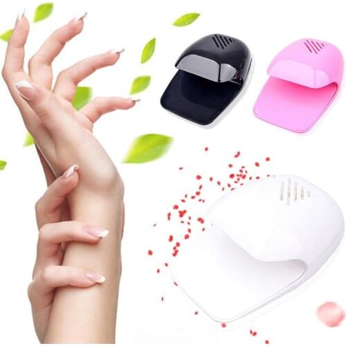 Mini Portable Nail Polish Dryer Fan Nail Art Drying Polish Blow Dryer PINK Nail Cooler Hot Selling