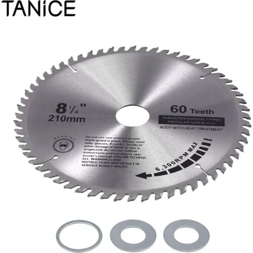 TANiCE 210 X 30mm TCT Circular Saw Blade 60 Teeth Saw Blade For Composite Materials Plastic Woodworking Precise Quality Cuts