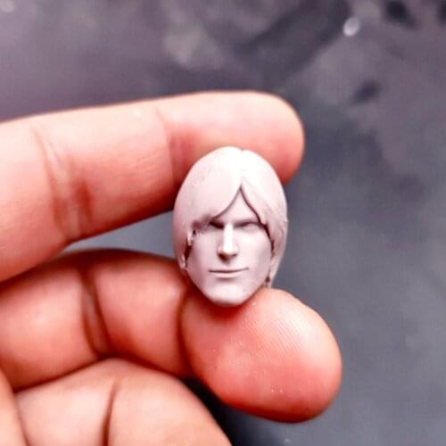 Blank 1/12 Scale Demon Hunter Dante Head Sculpt Unpainted Fit 6" ML Figure