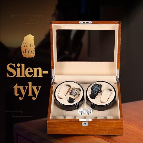 4+6 Watch Winder Luxury Rosewood Wooden Rotate Display Box for Automatic Mechanical Watch Top Brand Series Watch Energy Storage