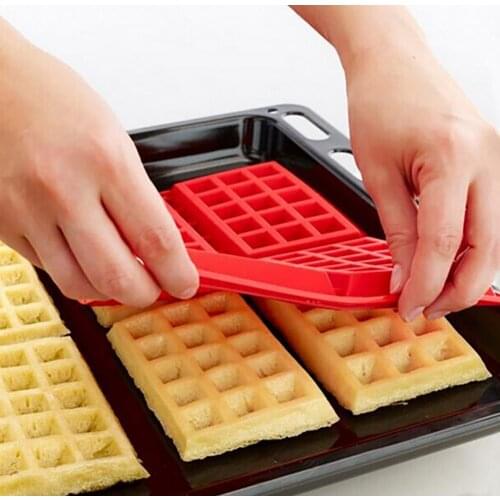 Siliconen Wafel Schimmel 4-Cavity Wafels Cake Pan Hittebestendig Ontbijt Muffin Mould Voor Keuken Bakken Tool #10