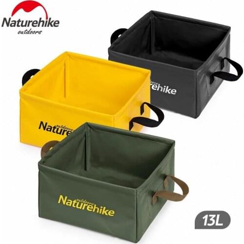 Naturehike Camping Foldable Bucket Outdoor Folding 13L Water Bucket Portable Square Storage Barrel Travel Storage Box Durable
