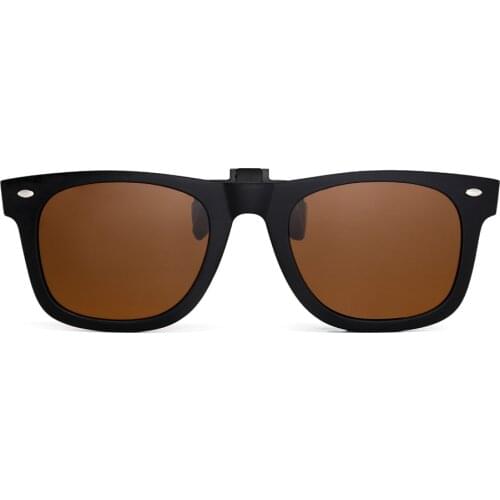 Polarized Clip On Sunglasses Women Men Mirrored Filp up Sunglasses for Prescription Glasses UV400