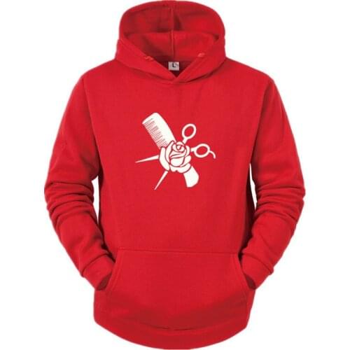 Women Clothing Casual Long Sleeve Tops Hoodie Oversized Hip Hop Sweatshirt Funny Rose Barber Scissors Hairdresser Vintage Hoody