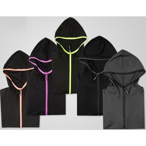 Women Hooded Caps Running Jackets Yoga Clothing Jogging Spring/Autumn Fitness Jacket Outdoor Clothes sportswear wholesale
