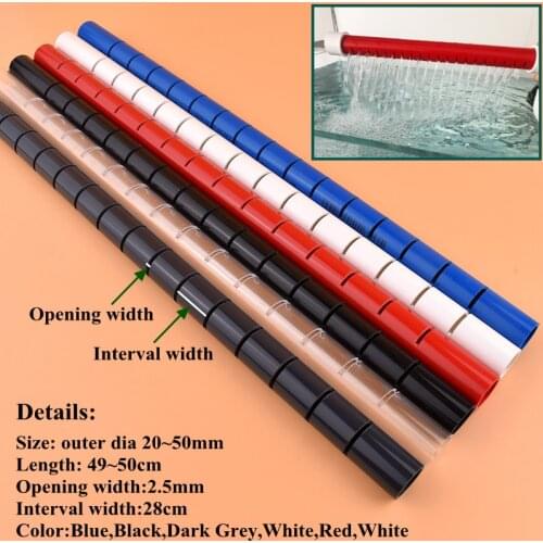 1pc 20~32mm PVC Aquarium Fish Tank Aeration Tube Garden Drip Water Downcomer Cess-Pipe Filter Accessories Drain Deluge Rain Pipe