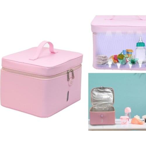 1pc Handheld UV Light Sterilizer Bag 6 LED USB for Mobile Phone Glasses Face Cover Cards Kids Toys UVC Cleaner Sanitizing Box