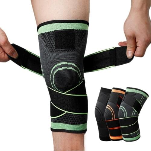 1Pcs Sports Kneepad Men Pressurized Elastic Knee Brace Pads Support Fitness Gear for Basketball Volleyball Brace Knee Protector