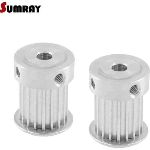 3M 18T Timing Pulley 4/5/6/6.35/7/8mm Bore Tooth Belt Pulley 16mm Belt Width Aluminium Motor Pulley For 3D Printer