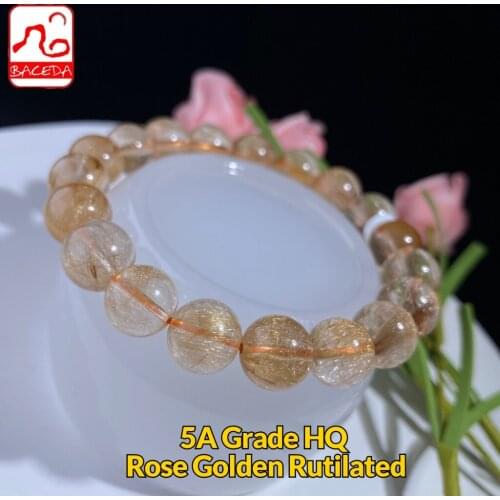 Baceda Natural Crystals of Rose Golden Rutilated ,is an illuminator for the soul, promoting spiritual growth with certificate