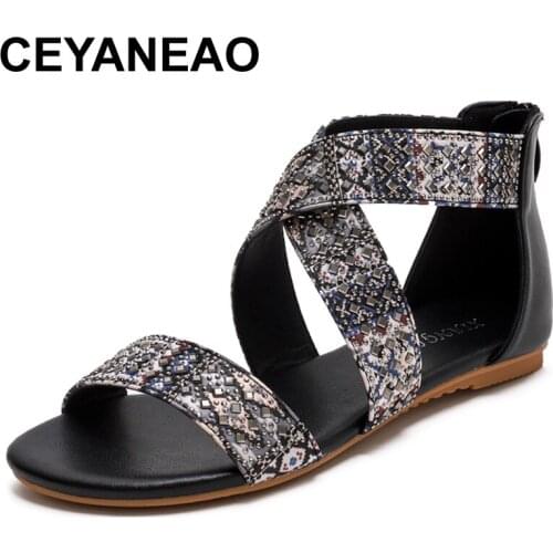 Женские туфли с открытым носом CEYANEAO China At AliExpress