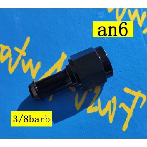 Black 9/16-18unf thread AN6 -6AN AN -6 Female to 3/8" (10mm) Barb hose Adapter Fitting