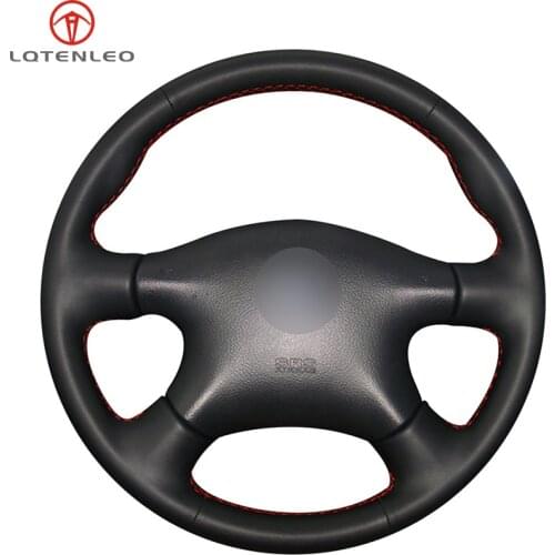 Black Genuine Leather Car Steering Wheel Cover for Nissan Almera Pathfinder 2003-2006 X-Trail 2001-2007 Infiniti M45 2003-2004