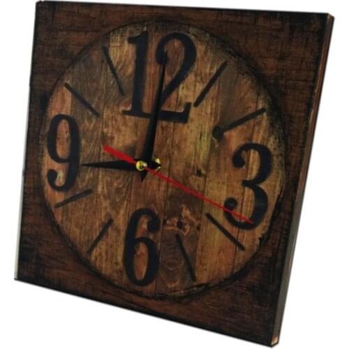 Wood Tumbled Table clock desk clock relogio de mesa настольные часы reloj de escritorio