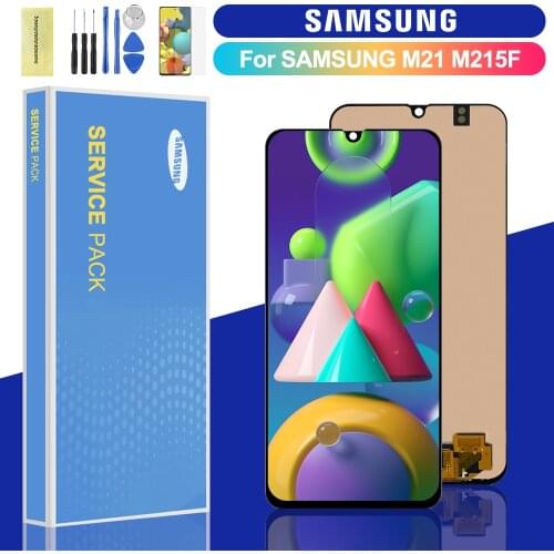 6.4'' AMOLED Display For SAMSUANG Galaxy M21 LCD Display Touch Screen Digitizer Assembly For Samsung Galaxy M21 M215 M215F lcd
