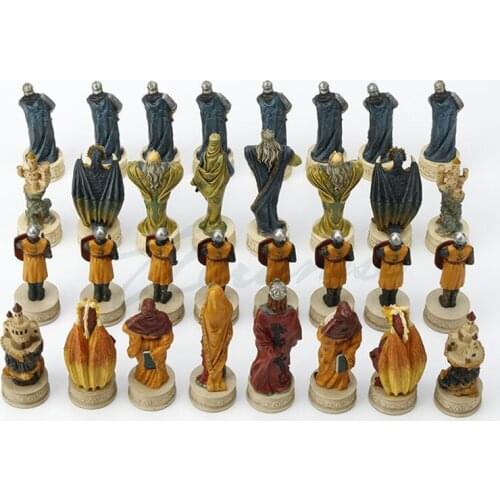 4" CREATIVE INTERNATIONAL CHESS WEST MYSTERIOUS GROUP FIGURINE RESIN CRAFTS DECORATIONS FOR HOME BIRTHDAY GIFT R3684