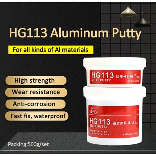 HiGlue 113 epoxy metal repair putty , Aluminum putty 250g/set