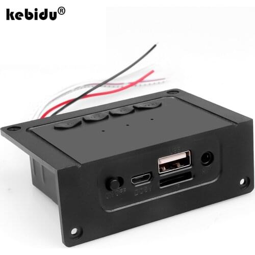 Kebidu Handsfree 5V Mini MP3 Decoder Board Support Call Bluetooth 5.0 Decoding Module MP3 WAV AUX TF Card USB 2*5W Amplifier