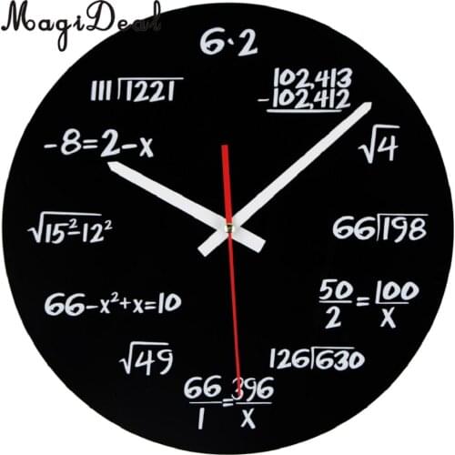 MagiDeal Quartz Wall Clocks Equation Clock Wall Math Acrylic Watch Wall Hanging Home Decoration Accessorie