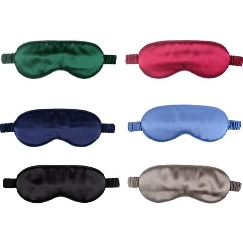 Real 100% Silk Eyemask 19Momme Mulberry Silk Sleep Eye Mask Shade Patch Comfortable Blindfolds Women Men Travel Relax Rest