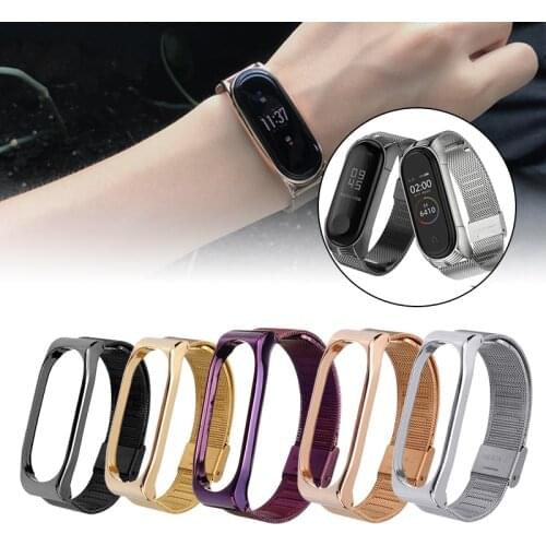 Metal Strap For Mi Ban Stainless Steel Wristband Strap Adjustable Replacement Smart Watch For Xiaomi 3 Xiaomi 4 Sport Strap
