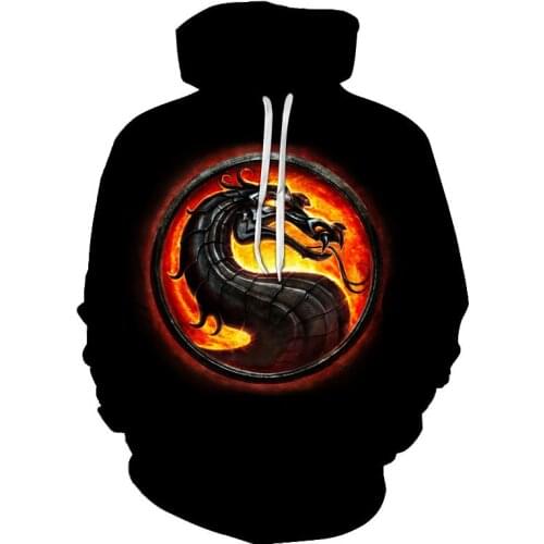 Man Hoodies 3D Game Mortal Kombat 11 Print Sweatshirt Hoodies Autumn Spring Women Teen Boys Game Sweatshirt Hoody Hooded Casual