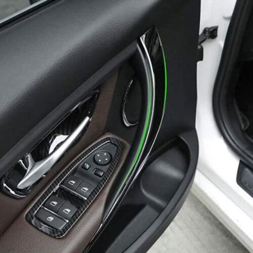 Car Interior Inner Door Armrest Panel Handle Pull Trim Cover Car Interior Door Handle Bowl Trim Cover For BMW 3 Series 13-19