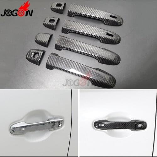 Real Dry Carbon Fiber For Toyota Alphard Vellfire 2016-2019 For Toyota Noah 2018 Car Accessories Side Door Body Handle Cover